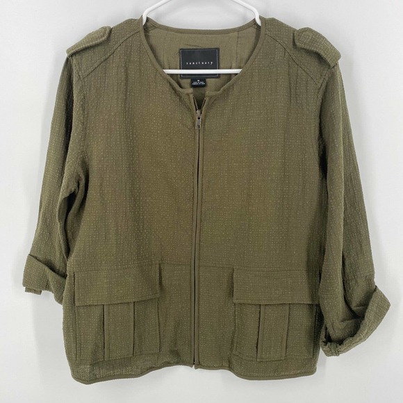 Sanctuary Jackets & Blazers - Sanctuary Women’s Full Zip Army Green Utility Jacket #J0188WC066A Size M